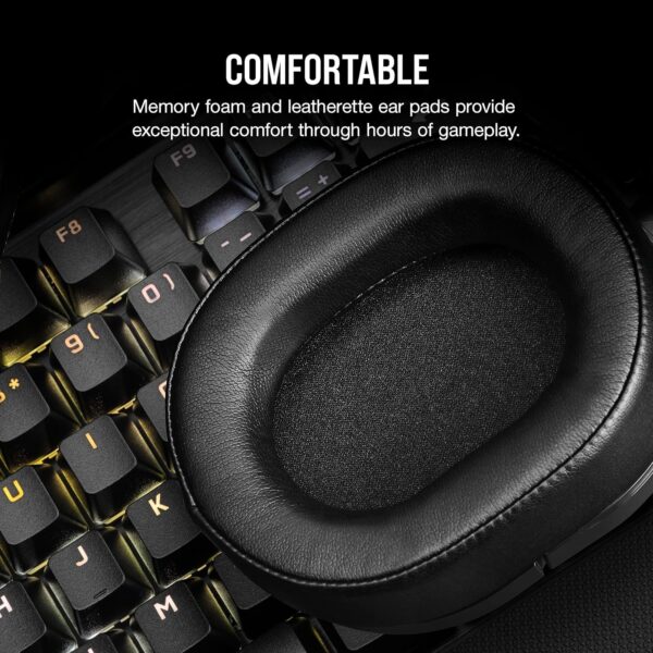 CORSAIR HS55 SURROUND Lightweight Multiplatform Wired Gaming Headset – Dolby 7.1 Surround Sound – iCUE Compatible – PC, Mac, PS5, PS4, Xbox, Nintendo Switch, Mobile – White - Image 37