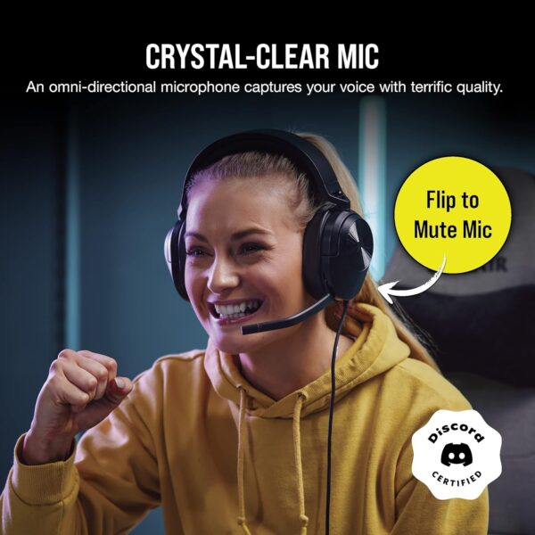 CORSAIR HS55 SURROUND Lightweight Multiplatform Wired Gaming Headset – Dolby 7.1 Surround Sound – iCUE Compatible – PC, Mac, PS5, PS4, Xbox, Nintendo Switch, Mobile – White - Image 43