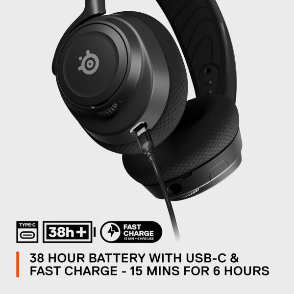 SteelSeries Arctis Nova 7 Wireless Multi-Platform Gaming Headset - Neodymium Magnetic Drivers - Dual Wireless 2.4GHz & Bluetooth - 38Hr USB-C Battery - ClearCast Gen2 AI Mic - PC, PS5, Switch, Mobile - Image 7