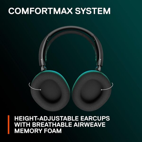 SteelSeries Arctis Nova 7 Wireless Multi-Platform Gaming Headset - Neodymium Magnetic Drivers - Dual Wireless 2.4GHz & Bluetooth - 38Hr USB-C Battery - ClearCast Gen2 AI Mic - PC, PS5, Switch, Mobile - Image 9