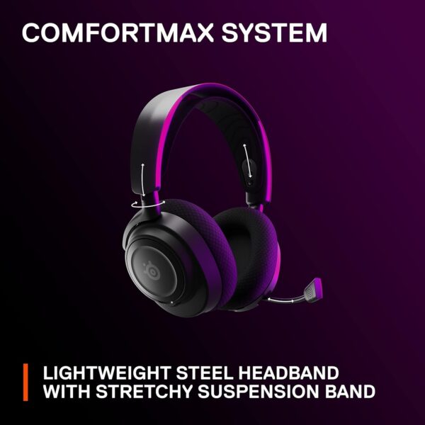 SteelSeries Arctis Nova 7 Wireless Multi-Platform Gaming Headset - Neodymium Magnetic Drivers - Dual Wireless 2.4GHz & Bluetooth - 38Hr USB-C Battery - ClearCast Gen2 AI Mic - PC, PS5, Switch, Mobile - Image 10