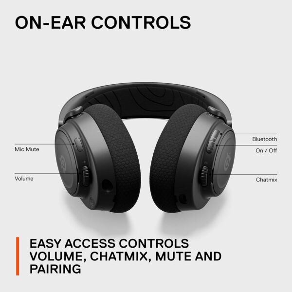 SteelSeries Arctis Nova 7 Wireless Multi-Platform Gaming Headset - Neodymium Magnetic Drivers - Dual Wireless 2.4GHz & Bluetooth - 38Hr USB-C Battery - ClearCast Gen2 AI Mic - PC, PS5, Switch, Mobile - Image 11