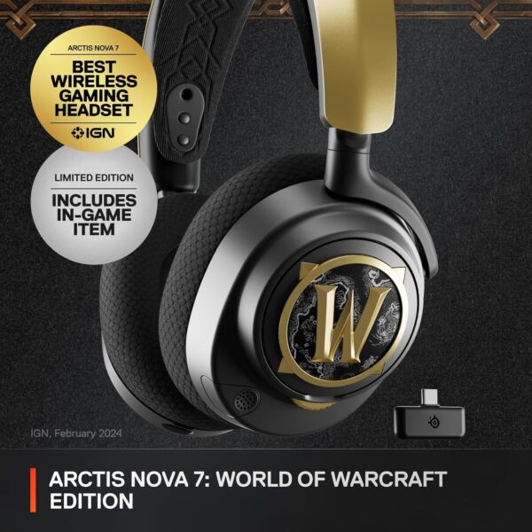 SteelSeries Arctis Nova 7 Wireless Multi-Platform Gaming Headset - Neodymium Magnetic Drivers - Dual Wireless 2.4GHz & Bluetooth - 38Hr USB-C Battery - ClearCast Gen2 AI Mic - PC, PS5, Switch, Mobile - Image 18