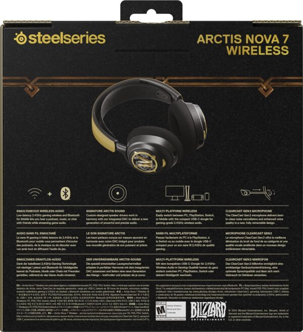 SteelSeries Arctis Nova 7 Wireless Multi-Platform Gaming Headset - Neodymium Magnetic Drivers - Dual Wireless 2.4GHz & Bluetooth - 38Hr USB-C Battery - ClearCast Gen2 AI Mic - PC, PS5, Switch, Mobile - Image 29