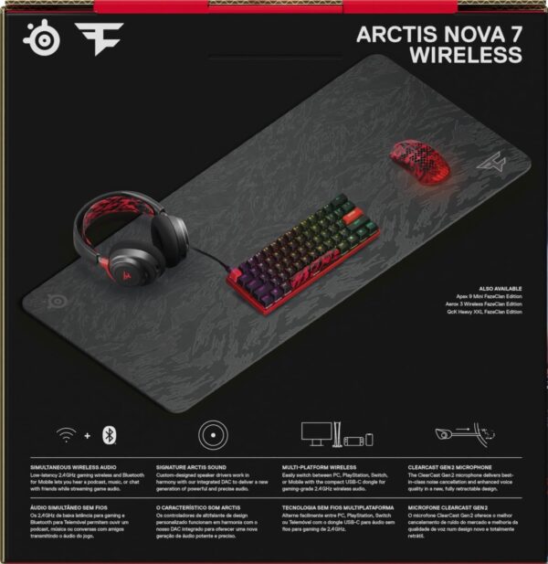 SteelSeries Arctis Nova 7 Wireless Multi-Platform Gaming Headset - Neodymium Magnetic Drivers - Dual Wireless 2.4GHz & Bluetooth - 38Hr USB-C Battery - ClearCast Gen2 AI Mic - PC, PS5, Switch, Mobile - Image 43