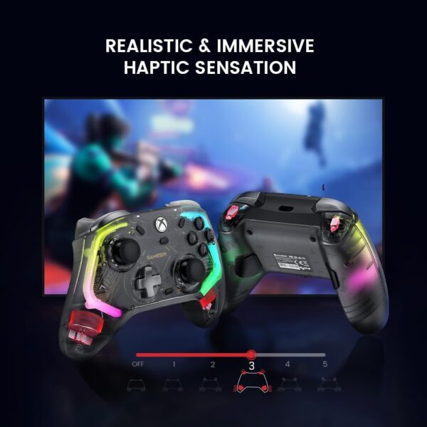 GameSir Kaleid Wired Controller for Xbox Series X|S, Xbox One,Windows 10/11 & Steam, Plug and Play Gaming Gamepad, Transparent Video Game Controller with Hall Effect Joysticks/Hall Trigger - Image 6