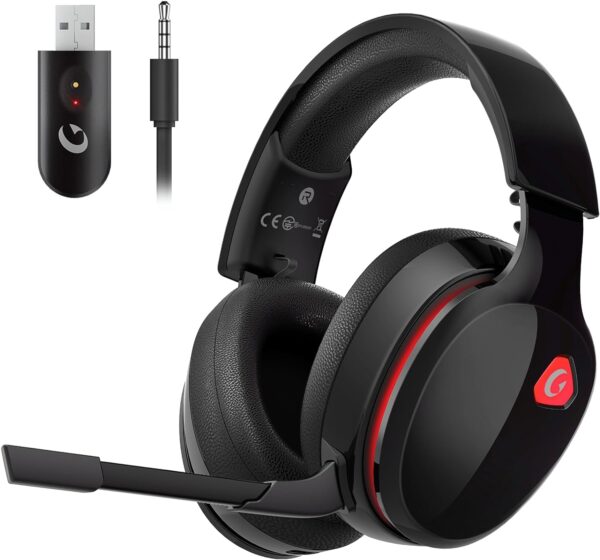 Gvyugke Gaming headset, 2.4GHz Wireless Gaming Headphone for PS4, PS5, PC, Mac, 5.2 Bluetooth Headphone with Detachable Noise Canceling 3D Microphone, 3.5mm Wired Mode for Xbox Series - Image 9