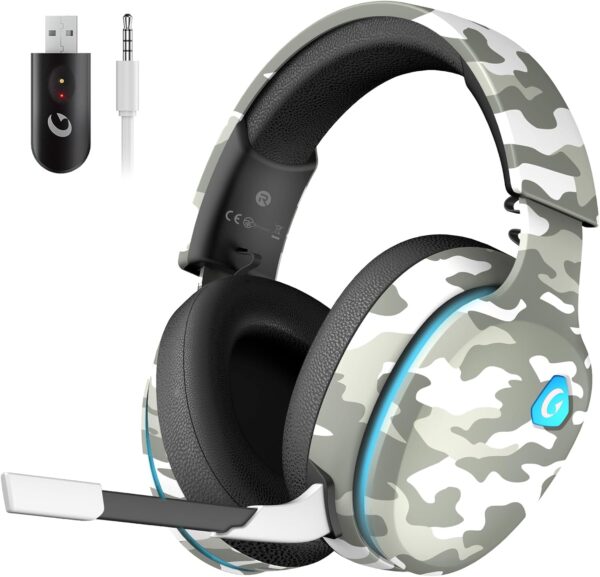 Gvyugke Gaming headset, 2.4GHz Wireless Gaming Headphone for PS4, PS5, PC, Mac, 5.2 Bluetooth Headphone with Detachable Noise Canceling 3D Microphone, 3.5mm Wired Mode for Xbox Series - Image 36