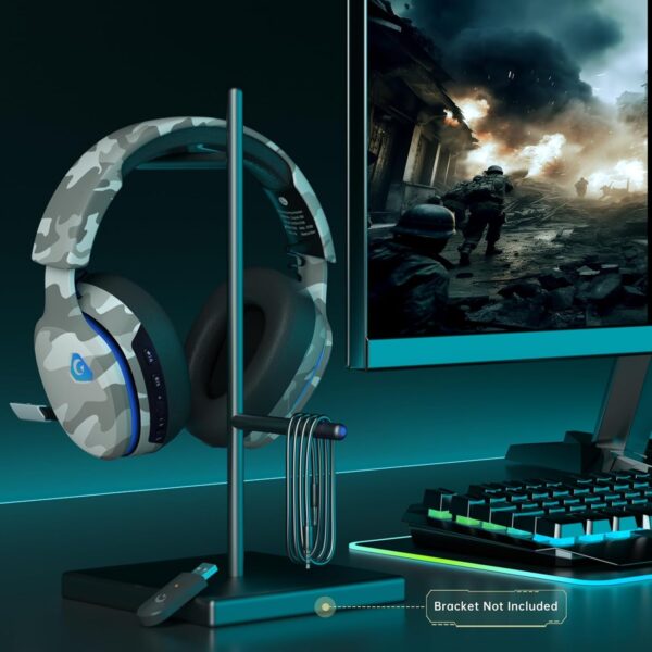 Gvyugke Gaming headset, 2.4GHz Wireless Gaming Headphone for PS4, PS5, PC, Mac, 5.2 Bluetooth Headphone with Detachable Noise Canceling 3D Microphone, 3.5mm Wired Mode for Xbox Series - Image 44