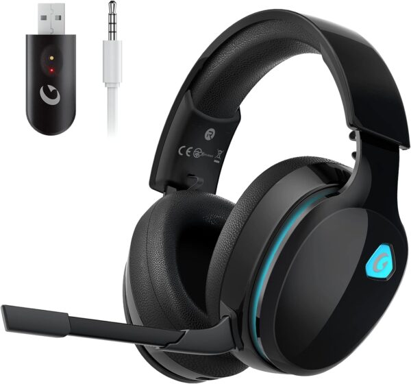 Gvyugke Gaming headset, 2.4GHz Wireless Gaming Headphone for PS4, PS5, PC, Mac, 5.2 Bluetooth Headphone with Detachable Noise Canceling 3D Microphone, 3.5mm Wired Mode for Xbox Series - Image 45
