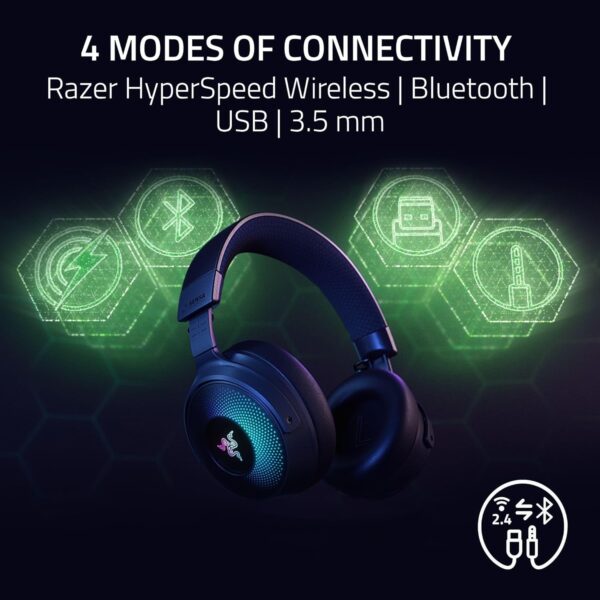 Razer Kraken V3 X USB - Wired USB Gaming Headset (ultra-lightweight at 285g, TriForce 40 mm drivers, HyperClear Cardioid Microphone, 7.1 surround sound, Chroma RGB) Black - Image 12