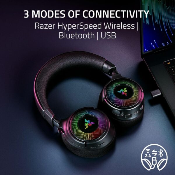 Razer Kraken V3 X USB - Wired USB Gaming Headset (ultra-lightweight at 285g, TriForce 40 mm drivers, HyperClear Cardioid Microphone, 7.1 surround sound, Chroma RGB) Black - Image 23