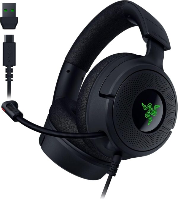 Razer Kraken V3 X USB - Wired USB Gaming Headset (ultra-lightweight at 285g, TriForce 40 mm drivers, HyperClear Cardioid Microphone, 7.1 surround sound, Chroma RGB) Black - Image 32