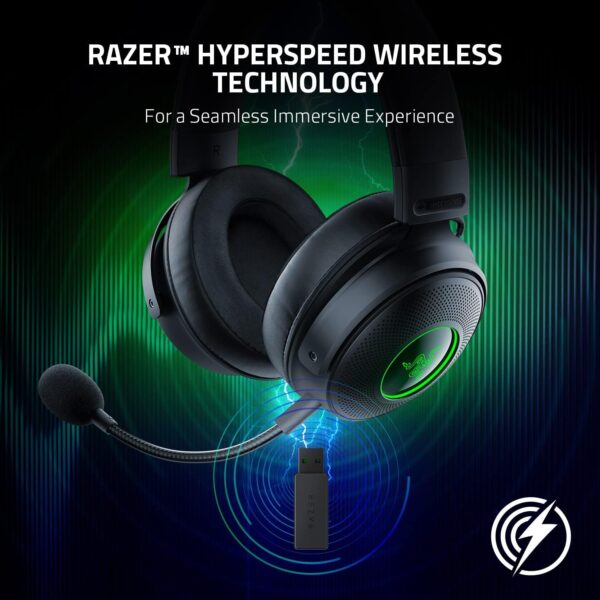 Razer Kraken V3 X USB - Wired USB Gaming Headset (ultra-lightweight at 285g, TriForce 40 mm drivers, HyperClear Cardioid Microphone, 7.1 surround sound, Chroma RGB) Black - Image 49