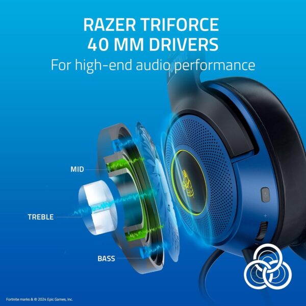 Razer Kraken V3 X USB - Wired USB Gaming Headset (ultra-lightweight at 285g, TriForce 40 mm drivers, HyperClear Cardioid Microphone, 7.1 surround sound, Chroma RGB) Black - Image 98
