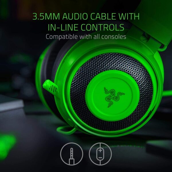 Razer Kraken V3 X USB - Wired USB Gaming Headset (ultra-lightweight at 285g, TriForce 40 mm drivers, HyperClear Cardioid Microphone, 7.1 surround sound, Chroma RGB) Black - Image 109
