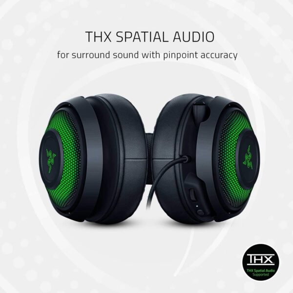 Razer Kraken V3 X USB - Wired USB Gaming Headset (ultra-lightweight at 285g, TriForce 40 mm drivers, HyperClear Cardioid Microphone, 7.1 surround sound, Chroma RGB) Black - Image 124