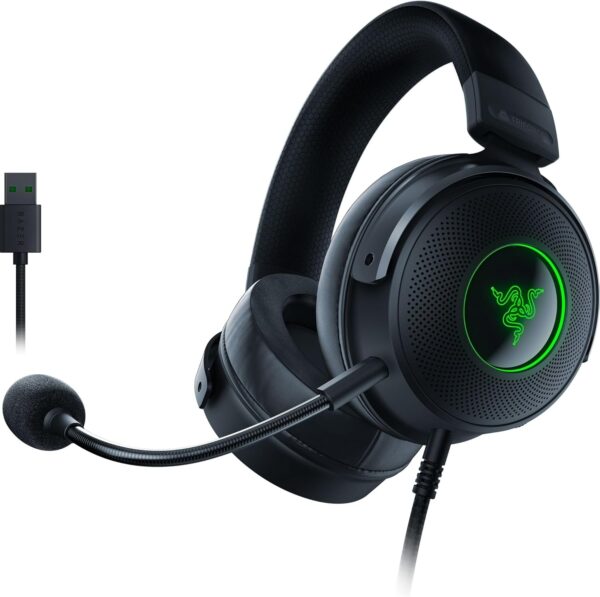 Razer Kraken V3 X USB - Wired USB Gaming Headset (ultra-lightweight at 285g, TriForce 40 mm drivers, HyperClear Cardioid Microphone, 7.1 surround sound, Chroma RGB) Black - Image 132