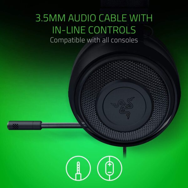 Razer Kraken V3 X USB - Wired USB Gaming Headset (ultra-lightweight at 285g, TriForce 40 mm drivers, HyperClear Cardioid Microphone, 7.1 surround sound, Chroma RGB) Black - Image 149
