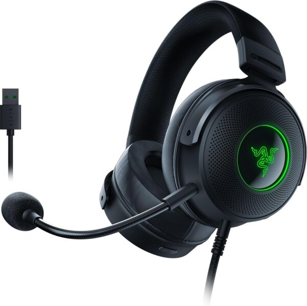 Razer Kraken V3 X USB - Wired USB Gaming Headset (ultra-lightweight at 285g, TriForce 40 mm drivers, HyperClear Cardioid Microphone, 7.1 surround sound, Chroma RGB) Black - Image 150