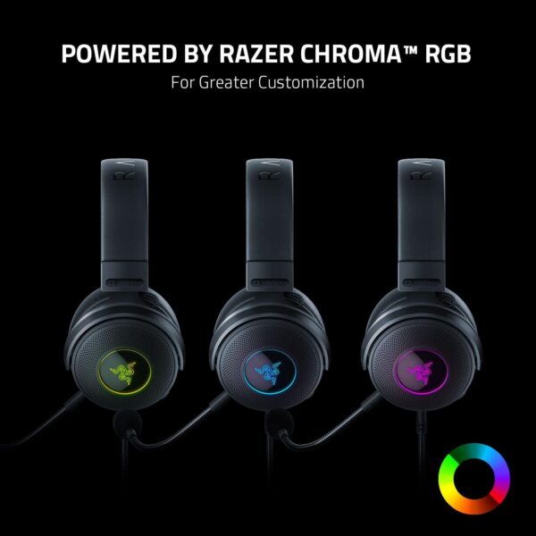 Razer Kraken V3 X USB - Wired USB Gaming Headset (ultra-lightweight at 285g, TriForce 40 mm drivers, HyperClear Cardioid Microphone, 7.1 surround sound, Chroma RGB) Black - Image 156
