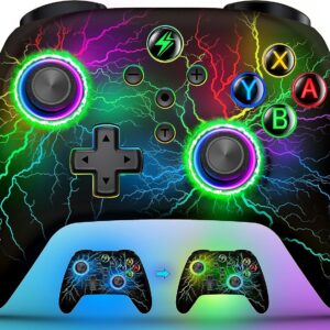 HELLCOOL Switch Controller - Wireless Controller for Switch, Controllers Switch with Cool RGB, Macro/Turbo Function, Precise Motion Control, Compatible with Switch/Lite/OLED Console