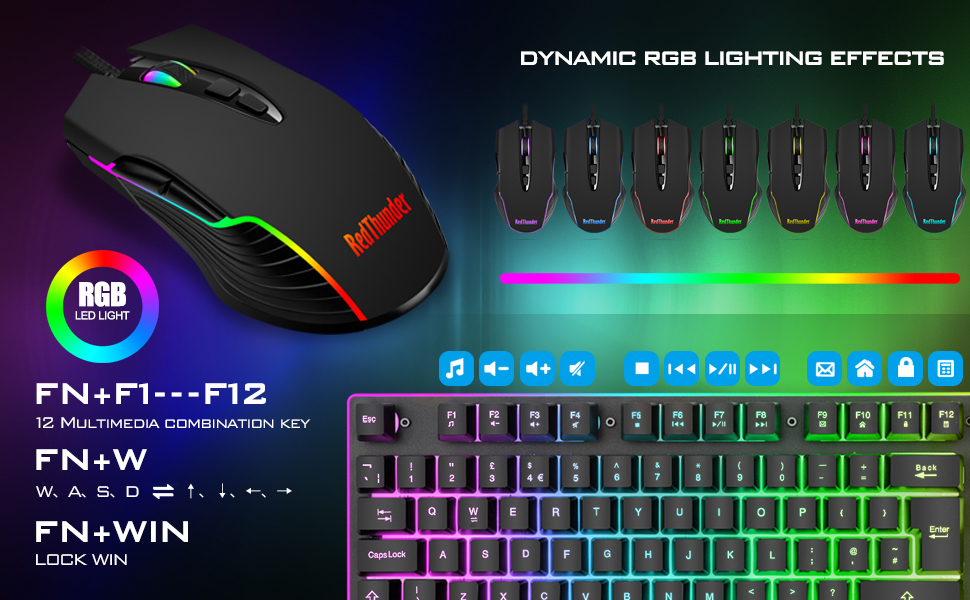 Multifunctional Gaming Keyboard and Mouse Combo