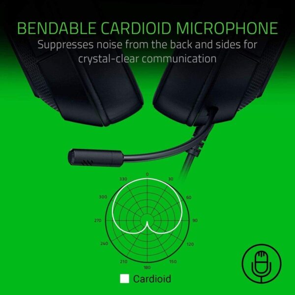 Razer Kraken X Lite - Corded Ultralight Gaming-Headset with Surround Sound, Lightweight Aluminum Frame (Bendable Cardioid Microphone, for PC, PS4, PS5, Switch, Xbox X|S, 3,5mm Jack) Black - Image 4