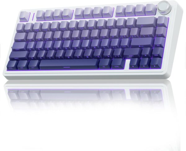 AULA F75 75% Wireless Mechanical Keyboard,Gasket Hot Swappable Custom Keyboard,Pre-lubed Greywood Switches RGB Backlit Gaming Keyboard,2.4GHz/Type-C/BT5.0 Keyboard (Cool Black) - Image 16