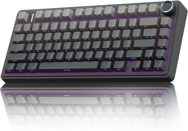 AULA F75 75% Wireless Mechanical Keyboard,Gasket Hot Swappable Custom Keyboard,Pre-lubed Greywood Switches RGB Backlit Gaming Keyboard,2.4GHz/Type-C/BT5.0 Keyboard (Cool Black) - Image 24