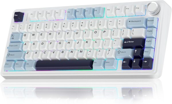AULA F75 75% Wireless Mechanical Keyboard,Gasket Hot Swappable Custom Keyboard,Pre-lubed Greywood Switches RGB Backlit Gaming Keyboard,2.4GHz/Type-C/BT5.0 Keyboard (Cool Black) - Image 32