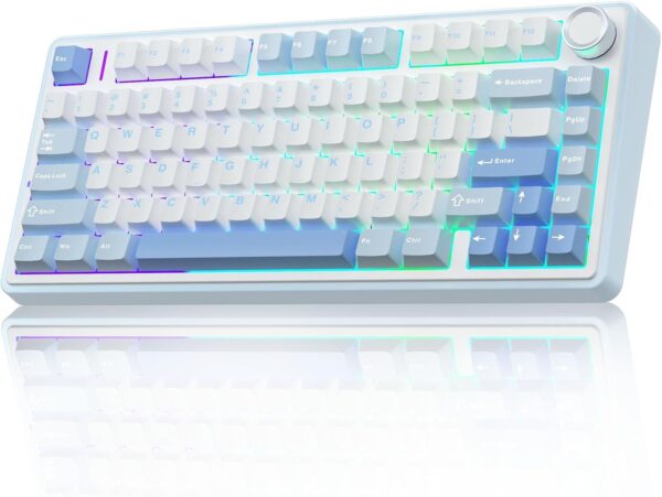 AULA F75 75% Wireless Mechanical Keyboard,Gasket Hot Swappable Custom Keyboard,Pre-lubed Greywood Switches RGB Backlit Gaming Keyboard,2.4GHz/Type-C/BT5.0 Keyboard (Cool Black) - Image 50