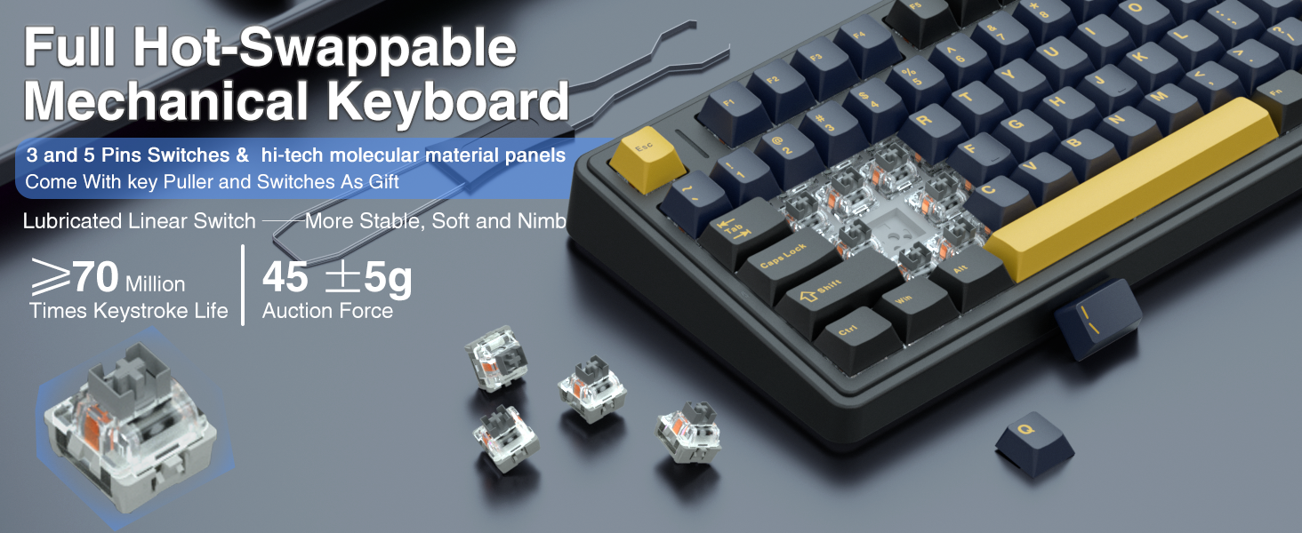 Hot Swappable，mechanical keyboard