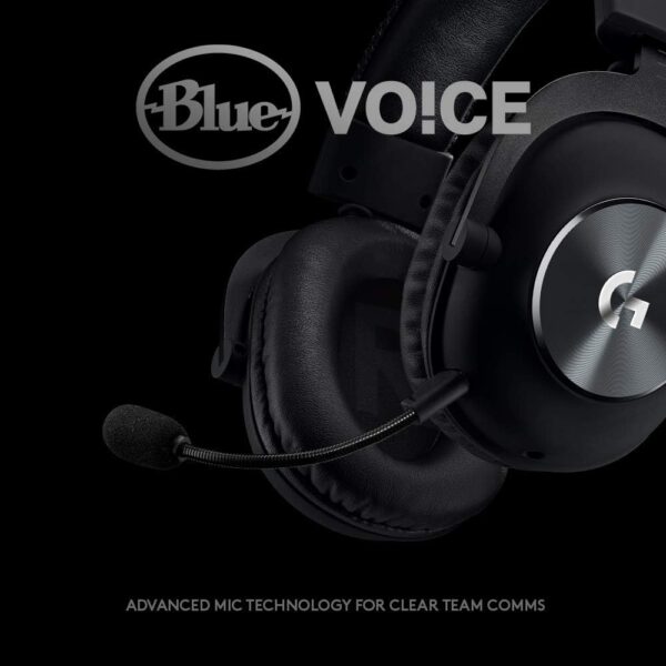 Logitech G PRO X Gaming-Headset, Corded, Over-Ear Headphones with Blue VO!CE Mic, DTS Headphone:X 7.1, 50mm PRO-G Drivers, 7.1 Surround Sound for esports Gaming, PC/PS/Xbox/Nintendo Switch - Black - Image 2