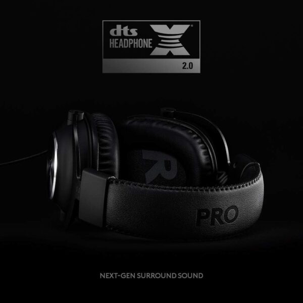 Logitech G PRO X Gaming-Headset, Corded, Over-Ear Headphones with Blue VO!CE Mic, DTS Headphone:X 7.1, 50mm PRO-G Drivers, 7.1 Surround Sound for esports Gaming, PC/PS/Xbox/Nintendo Switch - Black - Image 3