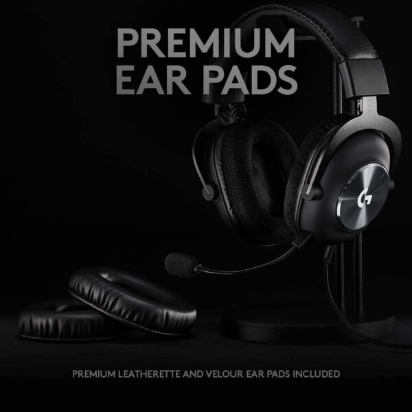 Logitech G PRO X Gaming-Headset, Corded, Over-Ear Headphones with Blue VO!CE Mic, DTS Headphone:X 7.1, 50mm PRO-G Drivers, 7.1 Surround Sound for esports Gaming, PC/PS/Xbox/Nintendo Switch - Black - Image 4
