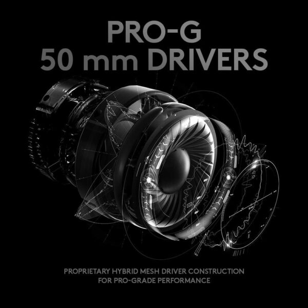 Logitech G PRO X Gaming-Headset, Corded, Over-Ear Headphones with Blue VO!CE Mic, DTS Headphone:X 7.1, 50mm PRO-G Drivers, 7.1 Surround Sound for esports Gaming, PC/PS/Xbox/Nintendo Switch - Black - Image 7