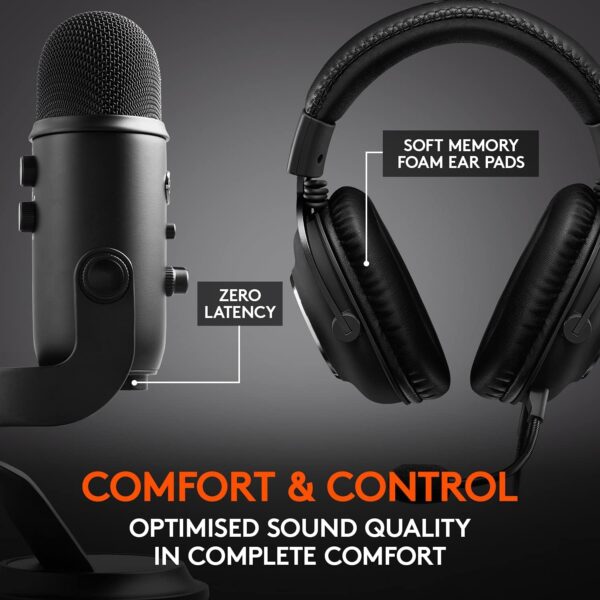Logitech G PRO X Gaming-Headset, Corded, Over-Ear Headphones with Blue VO!CE Mic, DTS Headphone:X 7.1, 50mm PRO-G Drivers, 7.1 Surround Sound for esports Gaming, PC/PS/Xbox/Nintendo Switch - Black - Image 27