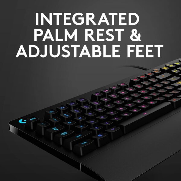 Logitech G G213 Prodigy Gaming Keyboard, LIGHTSYNC RGB Backlit Keys, Spill-Resistant, Customizable Keys, Dedicated Multi-Media Keys, QWERTY UK Layout - Black - Image 5