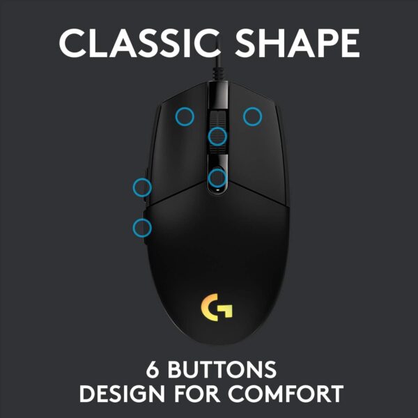 Logitech G G213 Prodigy Gaming Keyboard, LIGHTSYNC RGB Backlit Keys, Spill-Resistant, Customizable Keys, Dedicated Multi-Media Keys, QWERTY UK Layout - Black - Image 12