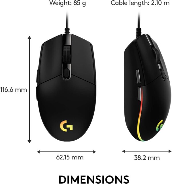 Logitech G G213 Prodigy Gaming Keyboard, LIGHTSYNC RGB Backlit Keys, Spill-Resistant, Customizable Keys, Dedicated Multi-Media Keys, QWERTY UK Layout - Black - Image 16