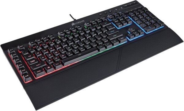 Corsair K55 CORE RGB Membrane Wired Gaming Keyboard – Quiet, Responsive Switches – Spill Resistance – Ten-Zone RGB – Media Keys – iCUE Compatible – QWERTY UK – PC, Mac – Black - Image 8