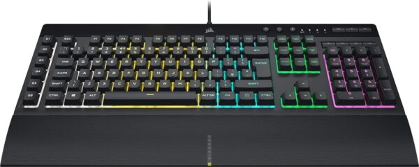 Corsair K55 CORE RGB Membrane Wired Gaming Keyboard – Quiet, Responsive Switches – Spill Resistance – Ten-Zone RGB – Media Keys – iCUE Compatible – QWERTY UK – PC, Mac – Black - Image 18