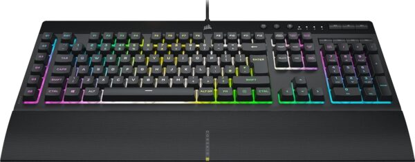 Corsair K55 CORE RGB Membrane Wired Gaming Keyboard – Quiet, Responsive Switches – Spill Resistance – Ten-Zone RGB – Media Keys – iCUE Compatible – QWERTY UK – PC, Mac – Black - Image 35