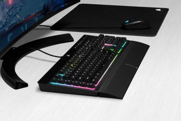 Corsair K55 CORE RGB Membrane Wired Gaming Keyboard – Quiet, Responsive Switches – Spill Resistance – Ten-Zone RGB – Media Keys – iCUE Compatible – QWERTY UK – PC, Mac – Black - Image 38