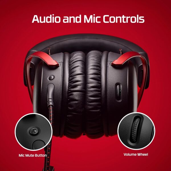 HyperX Cloud III – Wired Gaming Headset, PC, PS5, Xbox Series X|S, Angled 53mm Drivers, DTS, Memory Foam, Durable Frame, Ultra-Clear 10mm Mic, USB-C, USB-A, 3.5mm - Image 7