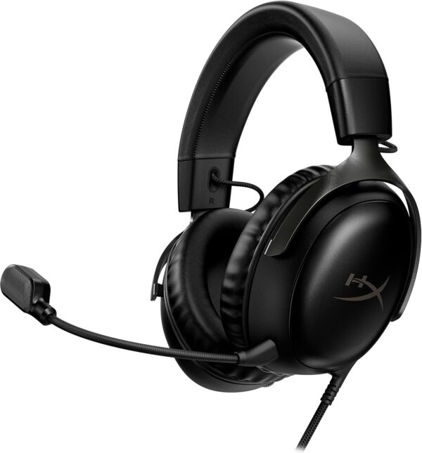 HyperX Cloud III – Wired Gaming Headset, PC, PS5, Xbox Series X|S, Angled 53mm Drivers, DTS, Memory Foam, Durable Frame, Ultra-Clear 10mm Mic, USB-C, USB-A, 3.5mm - Image 9