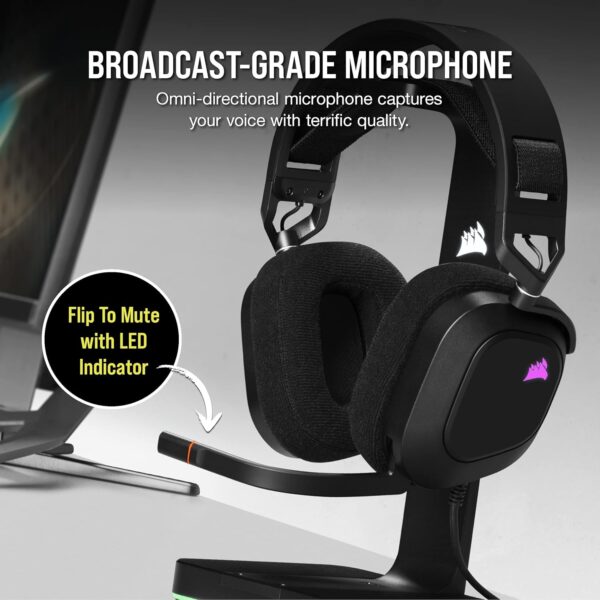 CORSAIR HS80 RGB Over ear WIRELESS Multiplatform Gaming Headset – Dolby Atmos – Omni-Directional Microphone – iCUE Compatible – PC, Mac, PS5, PS4 – White - Image 27