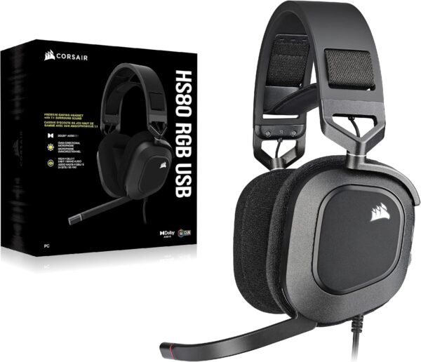 CORSAIR HS80 RGB Over ear WIRELESS Multiplatform Gaming Headset – Dolby Atmos – Omni-Directional Microphone – iCUE Compatible – PC, Mac, PS5, PS4 – White - Image 31
