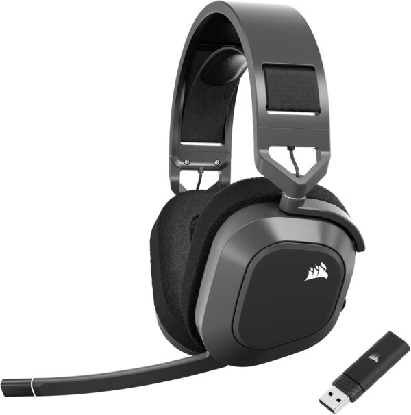 CORSAIR HS80 RGB Over ear WIRELESS Multiplatform Gaming Headset – Dolby Atmos – Omni-Directional Microphone – iCUE Compatible – PC, Mac, PS5, PS4 – White - Image 32